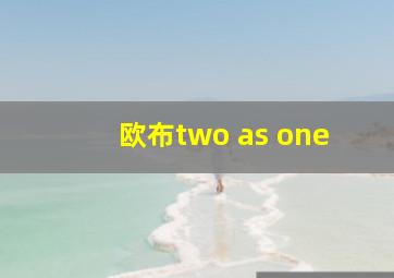 欧布two as one